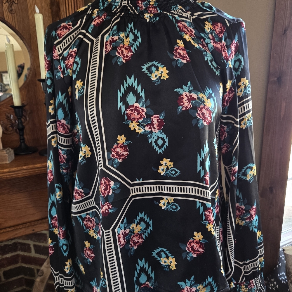 Floral Womens Rock N Roll Cowgirl Top